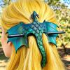 Medieval Dragon Hair Stick, Fantasy Gothic Dragon Hairpin for Women, Viking/Medieval Hair Holder with Wood Stick for Cosplay and Everyday Wear view 2