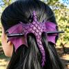 Medieval Dragon Hair Stick, Fantasy Gothic Dragon Hairpin for Women, Viking/Medieval Hair Holder with Wood Stick for Cosplay and Everyday Wear view 4