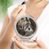 VstaDank Wild Wild Gray Wolf Travel Makeup Mirror 2 X /1 X Magnifying Slim Pocket Mirrors Compact for Purse Travel Makeup Mirrors for Pocket, Handbag, Purse Women Gift view 4