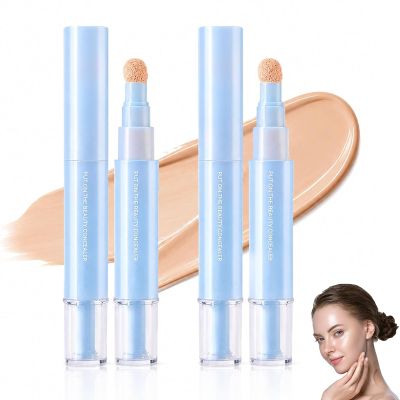 2 in 1 Liquid Foundation Eye Concealer Pen, 2pcs Dual-effect Concealer & Foundation Eye Concealer - 24-Hour Long-Lasting, High-Coverage Matte Finish (2pcs-b)