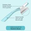 THURLADY Dermaplane Razor for Women Face, 1 Handle + 10 Refills, Teal view 4