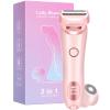 2-in-1 Electric Shaver for Women, Electric Razor for Womens Legs Underarm Face Pubic Hairs, Body Hair Trimmer for Women and Men, at-Home Hair Remover for Armpits, Legs, Face, and Bikini Line view 1