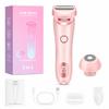 2-in-1 Electric Shaver for Women, Electric Razor for Womens Legs Underarm Face Pubic Hairs, Body Hair Trimmer for Women and Men, at-Home Hair Remover for Armpits, Legs, Face, and Bikini Line view 3