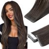 Full Shine Seamless Injected Tape in Hair Extensions, Color 1C, 24 Inch view 1