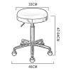 HONKEWN Rolling Stool with Wheels Heavy Duty Rolling Swivel Stool Chair Adjustable Height, for Factory Shop Office(Orange) view 3