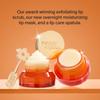 Poppy & Pout Lip Care Trio, Orange Blossom Lip Scrub & Natural Lip Mask Set for Dry Lips, Moisturizing Sugar Scrub Exfoliator, Overnight Lip Treatment, Recyclable Glass Jars, Cruelty Free view 4
