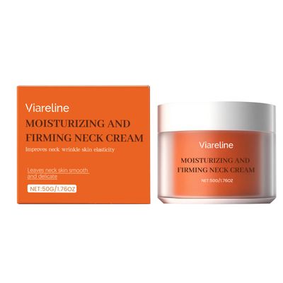 Viareline Moisturizing Neck Cream Hydrating & Nourishing Daily Neck Care Cream for Soft, Smooth & Healthy-Looking Skin, Lightweight Neck Massage Moisturizer for All Skin Types, 1.76 oz