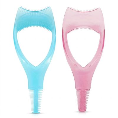 3 in 1 Mascara Shield Tool 2PCS, Pink & Blue Eyelash Makeup Aid, Mascara Guard Applicator, Eyeliner Guide Stencil and Lash Helper for Clean Eye Makeup, Beginner Friendly