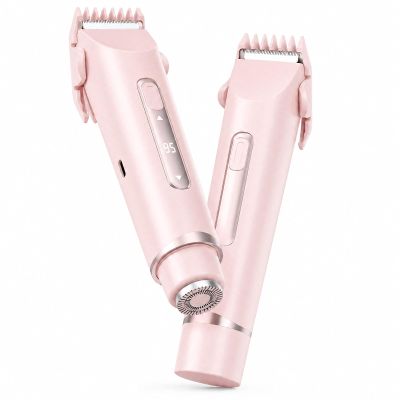 2-in-1 Electric Shaver for Women, Electric Razor for Womens Legs Underarm Face Pubic Hairs, Body Hair Trimmer Wet & Dry Use for Women and Men, at-Home Hair Remover for Armpits, Legs, Face