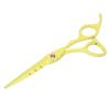 6 Inch Stainless Steel Beard Trimming Scissors, Barber Hair Cutting Shears, Precision Blade Mustache Scissors for Home Salon Use with Ergonomic Handle (Yellow) view 4
