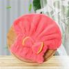 KHMCRSDO Coral Fleece Dry Hair Cap Absorbent and Easy to Bow Shower Bathroom Wipe Towel view 1