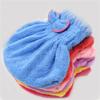 KHMCRSDO Coral Fleece Dry Hair Cap Absorbent and Easy to Bow Shower Bathroom Wipe Towel view 3