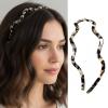 QERPON 2Pack Ripples Thin Acetate Hairband for Women Girl Elegant Nonslip Headbands for Daily Use Party and Work Outfit view 2