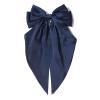 QERPON Elegant Ribbon Hair Bows Clip for Women Girls Oversized French Metal Hair Clip with Long Tail Ribbon Accessories view 1