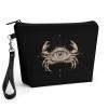 Crab Eye Cancer Constellation Portable Makeup Bag Cosmetic Toiletry Bag Handbag with Removable Handle view 1