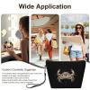 Crab Eye Cancer Constellation Portable Makeup Bag Cosmetic Toiletry Bag Handbag with Removable Handle view 3