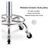 HONKEWN Round Swivel Stools with Wheels and Foot Rest Heavy Duty Hydraulic Rolling Stool, for Spa Salon Massage Work(Black) view 3