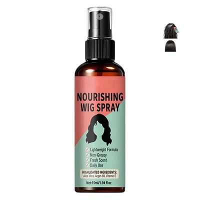 No-Rinse Nourishing Wig Spray for Synthetic & Human Hair Wigs Shine Frizz (1PCS)