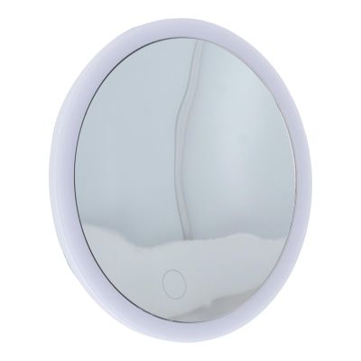 30X Magnifying Makeup Mirror, LED Lighted Cosmetic Mirror with Suction Cup, Portable Travel Vanity for Home Bathroom Travel (White)