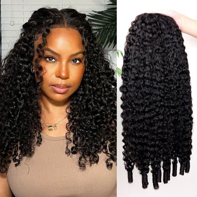 13x6 Full Lace Frontal Wig Burmese Curly Wig Human Hair HD Transparent Ear to Ear Lace Frontal Burmese Wigs with Spiral Curls End Pre Plucked 180 Density Deep Wave Human Hair Wigs for Women 22 Inch