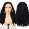 13x6 Full Lace Frontal Wig Burmese Curly Wig Human Hair HD Transparent Ear to Ear Lace Frontal Burmese Wigs with Spiral Curls End Pre Plucked 180 Density Deep Wave Human Hair Wigs for Women 22 Inch view 2