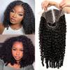 13x6 Full Lace Frontal Wig Burmese Curly Wig Human Hair HD Transparent Ear to Ear Lace Frontal Burmese Wigs with Spiral Curls End Pre Plucked 180 Density Deep Wave Human Hair Wigs for Women 22 Inch view 3