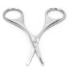 Ymiko Rounded Tip Stainless Nose Hair Scissors Stainless Steel Rounded Tip Scissors for Eyebrows, Nose, Moustache, Beard - Safe & Precise Trimming Tool (MJ-WB010) view 2