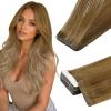 Full Shine Injected Hair Extensions, Beige Blonde Balayage, 16 Inch view 1