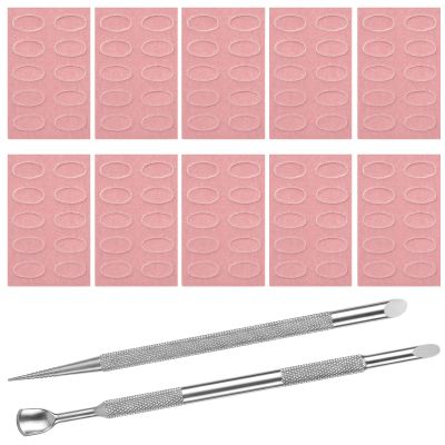 2pcs Russian Manicure Kit Cuticle Pusher Cuticle Remover Tool Dual Ended Dead Skin Remover Prep Nail Pushers with 100/180 Grit Sandpaper Sheets for Home Salon Manicure Pedicure Nail Art Nails Care