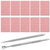 2pcs Russian Manicure Kit Cuticle Pusher Cuticle Remover Tool Dual Ended Dead Skin Remover Prep Nail Pushers with 100/180 Grit Sandpaper Sheets for Home Salon Manicure Pedicure Nail Art Nails Care view 1