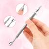 2pcs Russian Manicure Kit Cuticle Pusher Cuticle Remover Tool Dual Ended Dead Skin Remover Prep Nail Pushers with 100/180 Grit Sandpaper Sheets for Home Salon Manicure Pedicure Nail Art Nails Care view 3