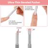2pcs Russian Manicure Kit Cuticle Pusher Cuticle Remover Tool Dual Ended Dead Skin Remover Prep Nail Pushers with 100/180 Grit Sandpaper Sheets for Home Salon Manicure Pedicure Nail Art Nails Care view 4