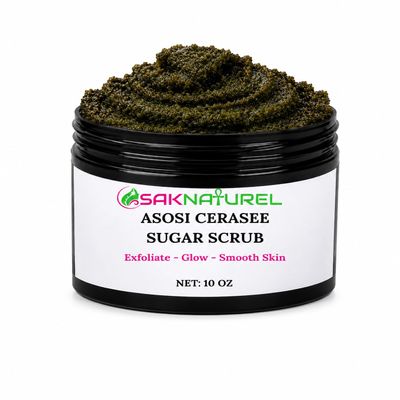 DETOX SUGAR SCRUB SAVON ASOSI BODY SCRUB Cerasee Soap,Natural Green, Bitter Melon Eczema Acne Dark Spot Skin Brightening Handmade Traditional Herbal Bar Soap, Skin Exfoliator 10 OZ