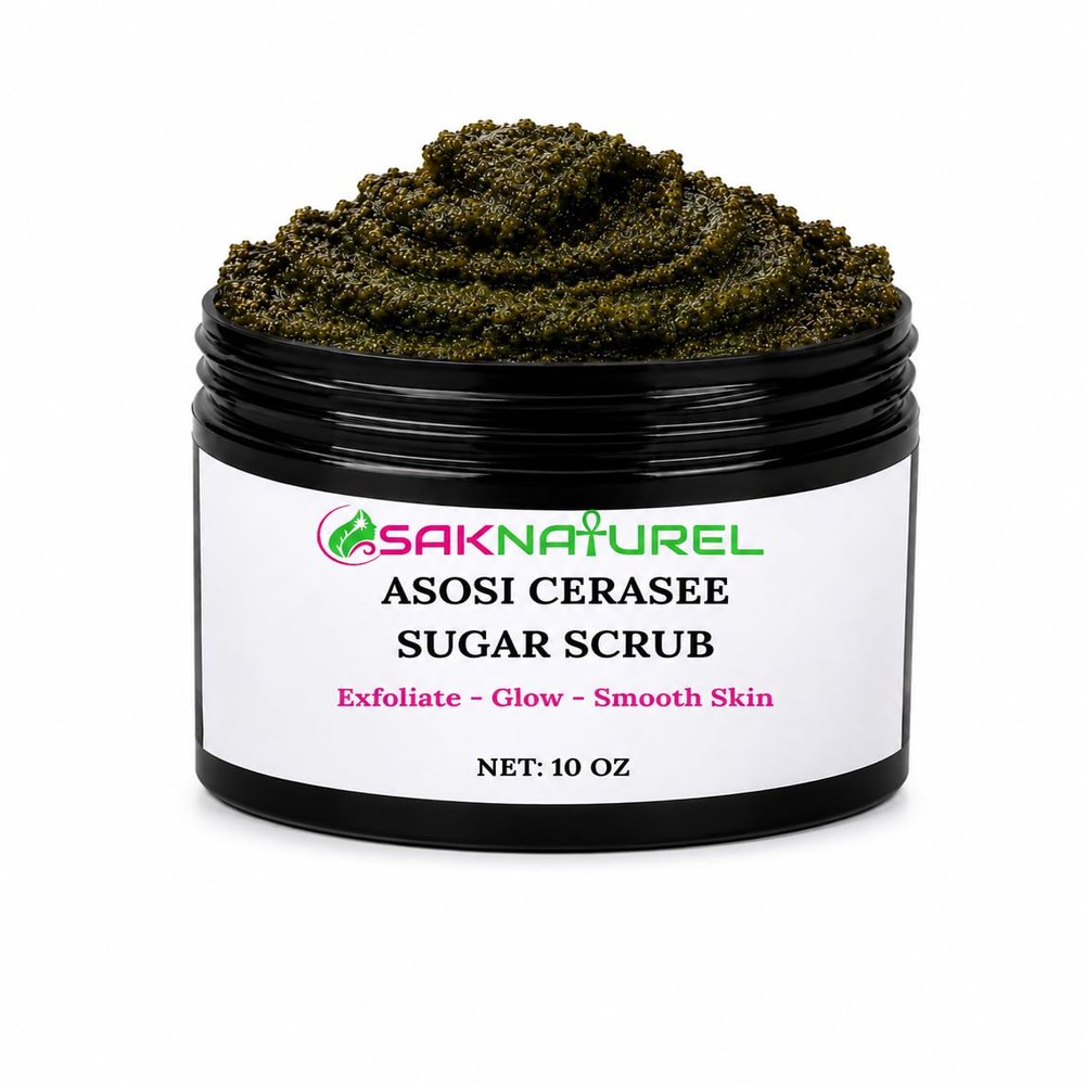 DETOX SUGAR SCRUB SAVON ASOSI BODY SCRUB Cerasee Soap,Natural Green, Bitter Melon Eczema Acne Dark Spot Skin Brightening Handmade Traditional Herbal Bar Soap, Skin Exfoliator 10 OZ
