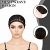 2PCS Crochet Hair Net, Mesh Hair Wrap Net (Black, Gray) view 3