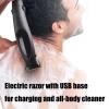 MIXIKE USB Rechargeable Electric Back Hair Trimmer with Foldable 46cm Handle for Men Waterproof and Detachable Heads view 3