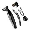 MIXIKE USB Rechargeable Electric Back Hair Trimmer with Foldable 46cm Handle for Men Waterproof and Detachable Heads view 4
