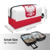 CLNXMT Poland With Eagle Flag Cosmetic Bag Waterproof Large Capacity Cosmetic Pouch Travel Toiletry Storage Bag view 3