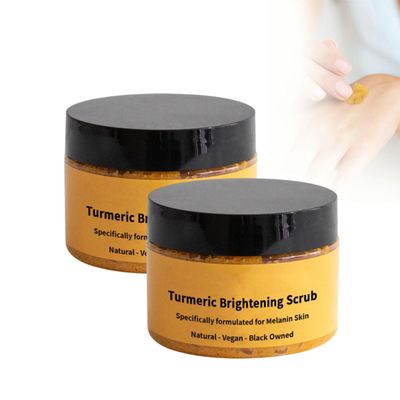 Turmeric Exfoliating Body Scrub,Turmeric Body Scrub Moisturizing and Exfoliating,Gently Exfoliate Body Hand and Foot Scrub,Moisturized Skin (2PCS)