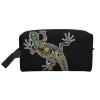 CLNXMT Psychedelic Lizard Cosmetic Bag Waterproof Large Capacity Cosmetic Pouch Travel Toiletry Storage Bag view 1