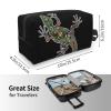 CLNXMT Psychedelic Lizard Cosmetic Bag Waterproof Large Capacity Cosmetic Pouch Travel Toiletry Storage Bag view 3