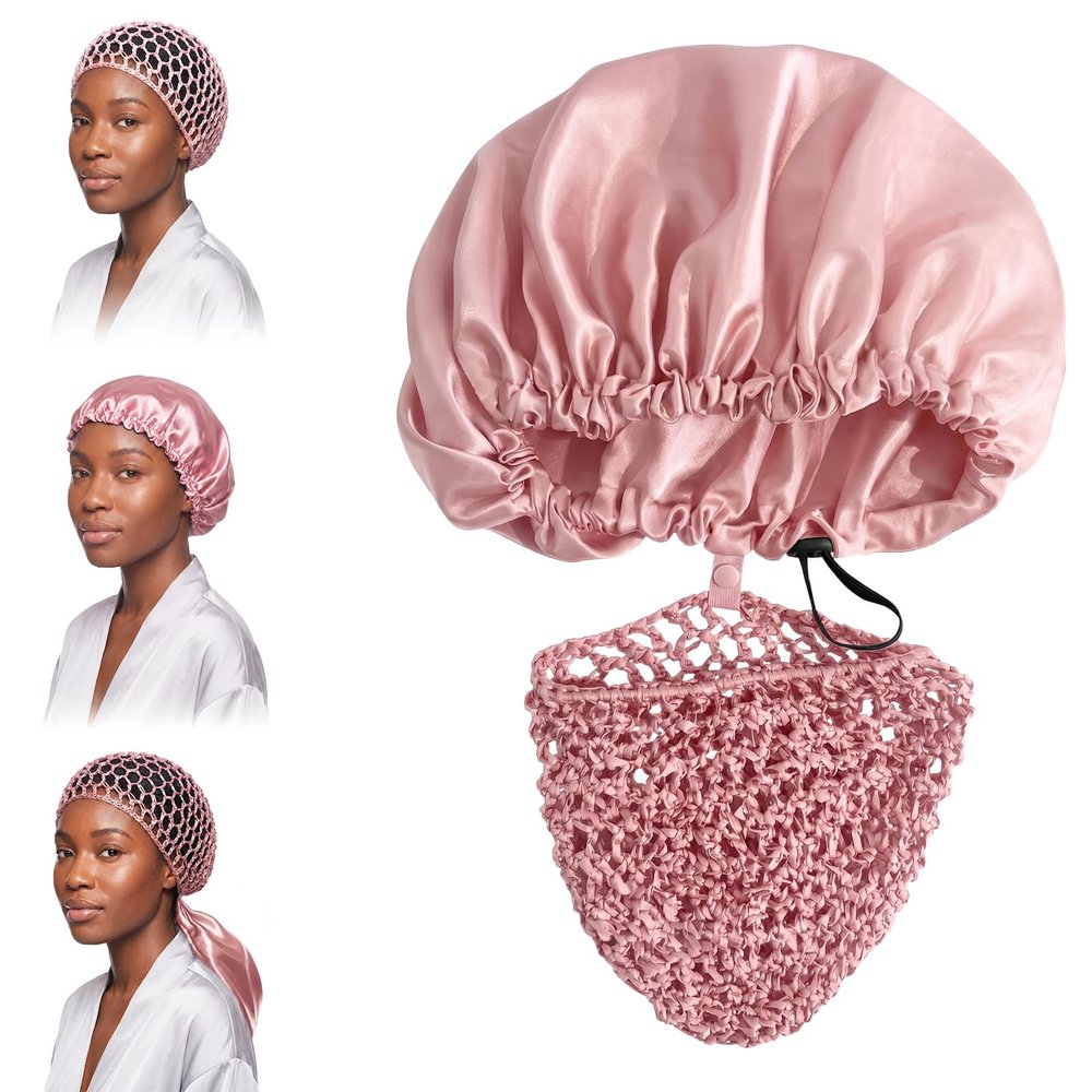 TWSURE 2 In 1 Wrap Cap Bonnet, Bounce Curl Bonnet with Reduce Frizz