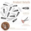 20 Pcs Polka Dot Hair Clips, Small Black White Polka Dot Snap Hair Clips view 4