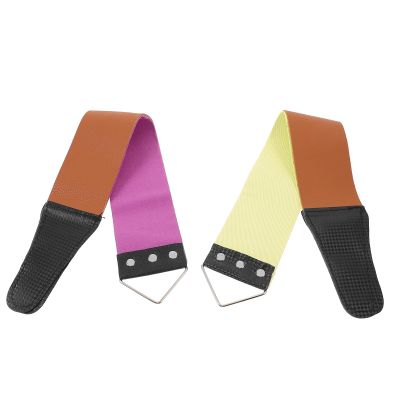 SEWACC Razor Synthetic for Strop Dual-sided Barber 2pcs Sharpening Straps, Practical Fabric Leather Sharpening Tool for Final Blade Maintenance Random Home Use