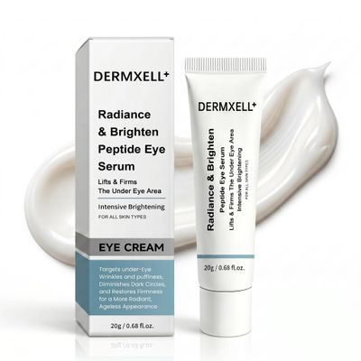 DERMXELL Lift & Brighten Peptide Eye Serum, Instant Firming Under Eye Cream