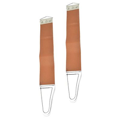 ifundom 2pcs Manual Razor Strop Double-sided Sharpening Tool with Fabric and Artificial Leather for Home and Barber Shop Practical Use Random Color