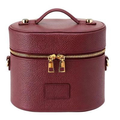 Zkbszn PU Leather Toiletry Organizers Bag Makeup Case with Carrying Handle and Zippered Cover Design for Cosmetic Storage Use Travel Cosmetic Case