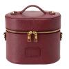 Zkbszn PU Leather Toiletry Organizers Bag Makeup Case with Carrying Handle and Zippered Cover Design for Cosmetic Storage Use Travel Cosmetic Case view 1