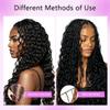 Human Crochet Hair for Black Women Deep Wave Invisible Miracle Knots Crochet Human Hair 14 Inch 120g Pre-Separated Feather Lightweight Reusable Crochet Hair Extensions Natural Black view 4