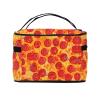 hgnblsip 3d Pizza Pepperoni Print Travel Makeup Bags For Women And Portable Tote Cosmetic Case With Carry Handle Toiletry Accessories Storage Organizer Bags view 3
